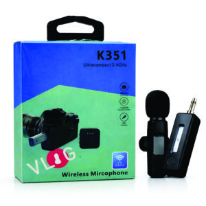 K351 Wireless Microphone – Ultracompact 2.4GHz Lavalier Mic for Vlogging, Interviews & Content Creation
